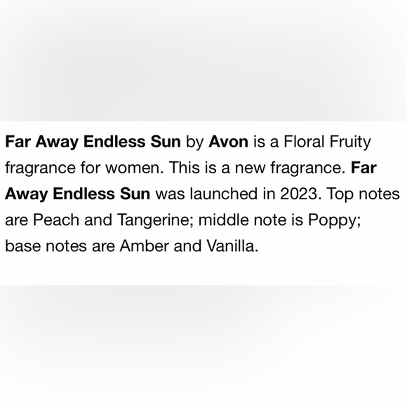 Avon Far Away Endless Sun EDP with Lotion - Picture 6 of 7